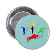 Pentathlon clôturant sauter de natation de tir cou badge