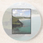 Pentewan. Les Cornouailles. Vue côtière pittoresqu Dessous De Verre