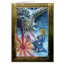 PERCEVAL ET VISION DU SAINT GRAAL CARTE DE VŒUX