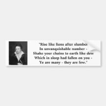 Percy Shelley "le masque de l'anarchie " Autocollant Pour Voiture