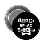 Père de blanc de marié sur le noir badges