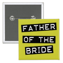 Père d'étiquette de la jeune mariée badge