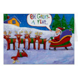 Père Noël avec la carte de renne