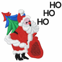 Père Noël BRODÉ HO, HO, HO le polo des hommes