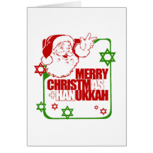 Père Noël Christmukkah Carte De Vœux