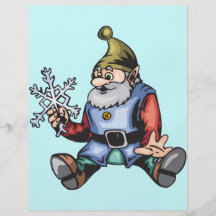 Père Noël Elf et flocon de neige Tract