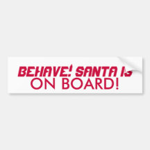 PÈRE NOËL est à bord d'ADHÉSIF POUR PARE-CHOCS Autocollant Pour Voiture