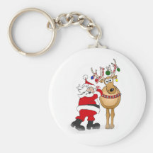 Père Noël et ami de renne ! Porte-clef