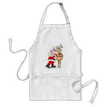 Père Noël et ami de renne ! Tabliers