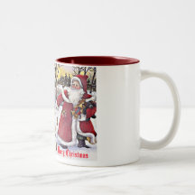 Père Noël et jouets Tasse À Café