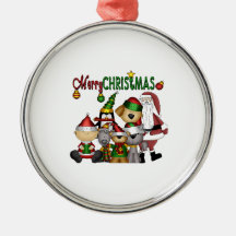 Père Noël et la bande aucun pj_ornament_round de c Décoration Pour Sapin De Noël