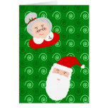 Père Noël et Mme Claus Cartes De Vœux