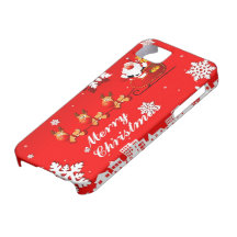 Père Noël et Noël de renne Coque Case-Mate iPhone 5
