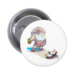 père Noël et pingouin Badge