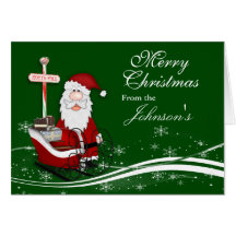 Père Noël et son Noël de Sleigh Cartes