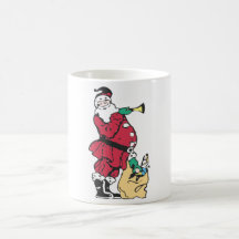 Père Noël et son sac de jouet Tasse À Café