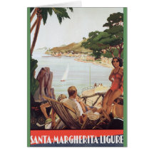 Père Noël Margherita Ligure Carte De Vœux