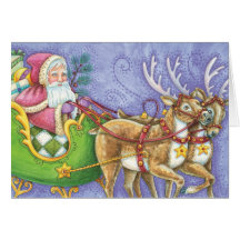 Père Noël mignon - carte de Noël d'enfants