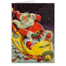Père Noël monte encore - la carte de métier de l'e