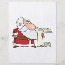 père Noël vérifiant la liste vilaine Prospectus Personnalisés
