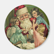 Père Noël vintage Aimant Pour Réfrigérateur
