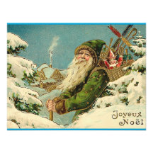 Père Noël vintage - Joyeux Noel Invitations Personnalisées