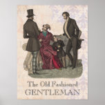 Période démodée de Biedermeier de messieurs Posters