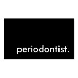 periodontist. modèle de carte de visite