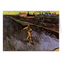 Périphéries de semeur de Van Gogh d'Arles, paysan  Cartes De Vœux
