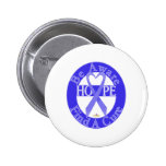 PeriwinkleBlueHeartRibbonBeAwareFindCureDark Badge Avec Épingle