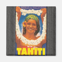 Perle Du Pacifique Tahiti, cru Aimant Pour Réfrigérateur