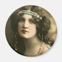 Perles dans ses cheveux magnets pour réfrigérateur