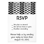 Perles noires et blanches invitations personnalisées