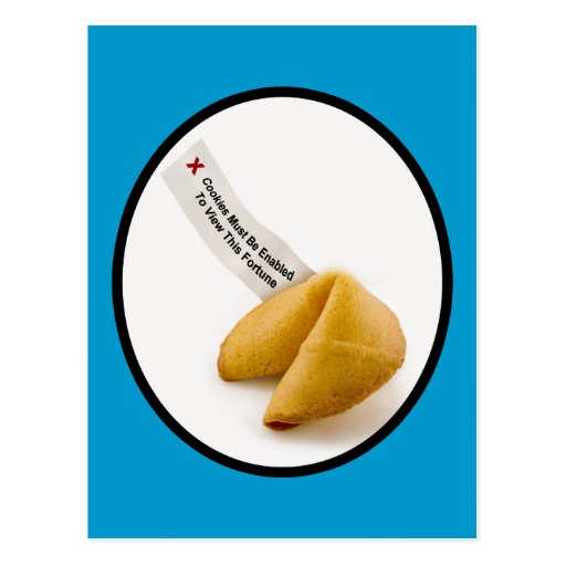 Permettez les biscuits de fortune carte postale