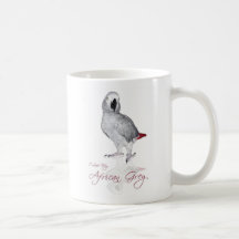 Perroquet de gris africain tasse