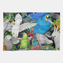 Perroquets d'animal familier de la serviette de cu serviettes éponge