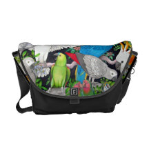 Perroquets d'animal familier du sac messenger à Ri Besaces