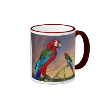 PERROQUETS HYPER/ARUMS ROUGES TASSE À CAFÉ