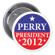 Perry pour le président 2012 - 3" bouton pin's avec agrafe