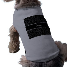 Personalized custom name black swirls dog clothing