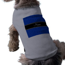 Personalized name blue swirls dog clothes