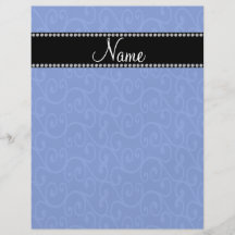Personalized name blue swirls flyer