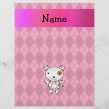 Personalized name dog pink argyle custom flyer