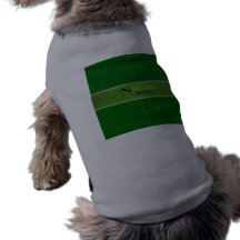 Personalized name green plaid pattern pet shirt