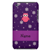 Personalized name owl snowflakes stars iPod Case-Mate case
