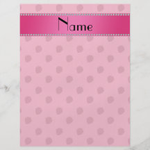 Personalized name pink strawberries pattern custom flyer