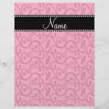 Personalized name pink swirls custom flyer