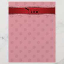 Personalized name red strawberry pattern flyers