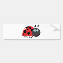 Personnage de dessin animé de coccinelle adhésif pour voiture