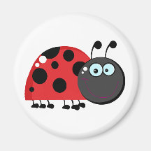 Personnage de dessin animé de coccinelle magnets pour réfrigérateur